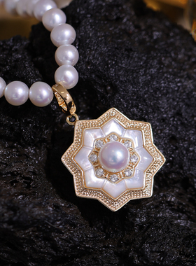 DIY手工制作珍珠项坠多功能开口吊坠银饰 s925纯银半成品空托配件