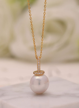 s925纯银银饰吊坠空托配件手工制作珍珠奶嘴项坠时尚珍珠挂坠