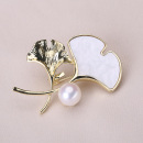 胸针服饰配件 银杏叶胸饰空托 DIY饰品配件 珍珠胸花 diy手工制作