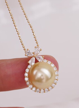 DIY手工制作珍珠项坠吊坠银饰 s925纯银挂坠不含链半成品空托配件