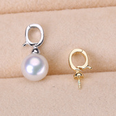 DIY手工制作珍珠项坠不含珍珠单个多功能吊坠银饰 s925纯银配件