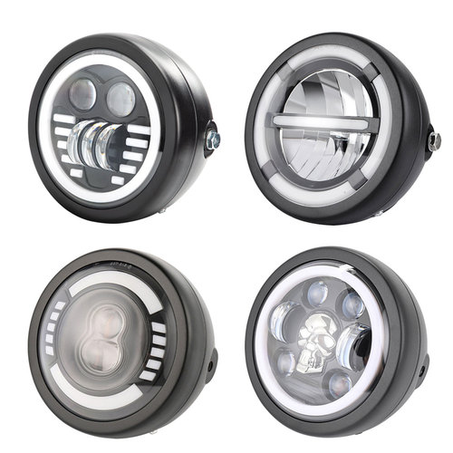 GN复古天俊摩托车改装LED前大灯