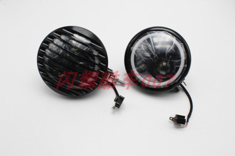 BENDA 250BOX400 QINGQI 한국어 GV300S 오토바이 수정 헤드라이트 LED 천사 눈 주간 주행등