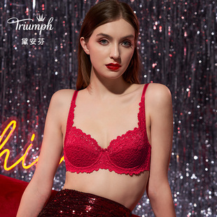 女大胸U型美背文胸19 系列红色内衣薄款 575 经典 黛安芬专柜正品