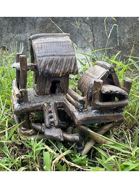 摆件生态瓶草屋古代建筑物假山