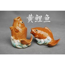 鲤鱼陶瓷摆件园林庭院假山盆景花园鱼池喷水家居阳台流水装饰配件