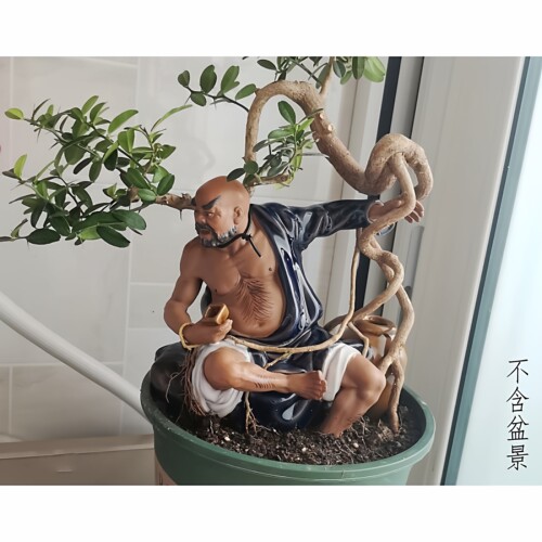 鲁智深陶瓷垂杨柳水浒传假山造景