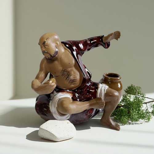 石湾公仔鲁智深陶瓷摆件