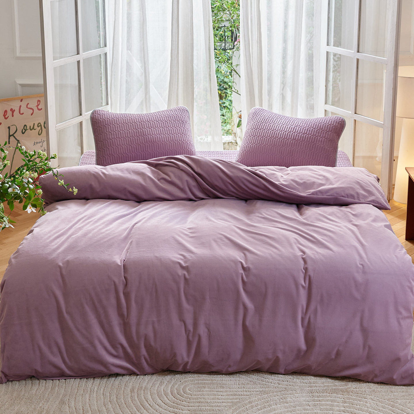 泰国PAPATYA乳胶暖垫婴儿绒三件