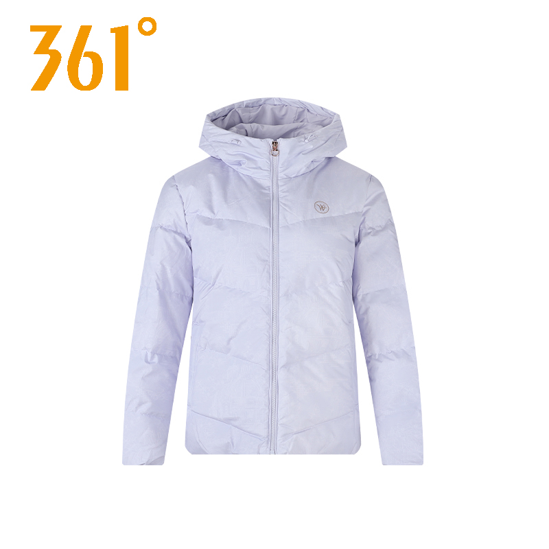 361度女装连帽羽绒服加厚冬季新品保暖女子短款防风运动羽绒外套