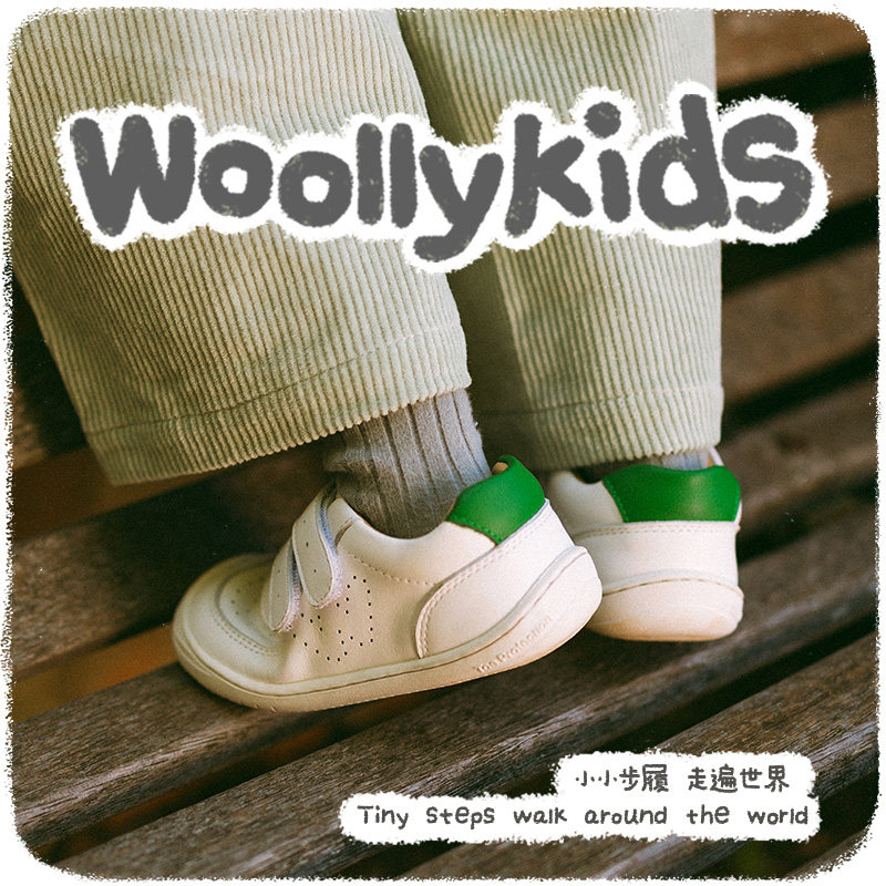 woollykids宝宝真皮学步小白鞋
