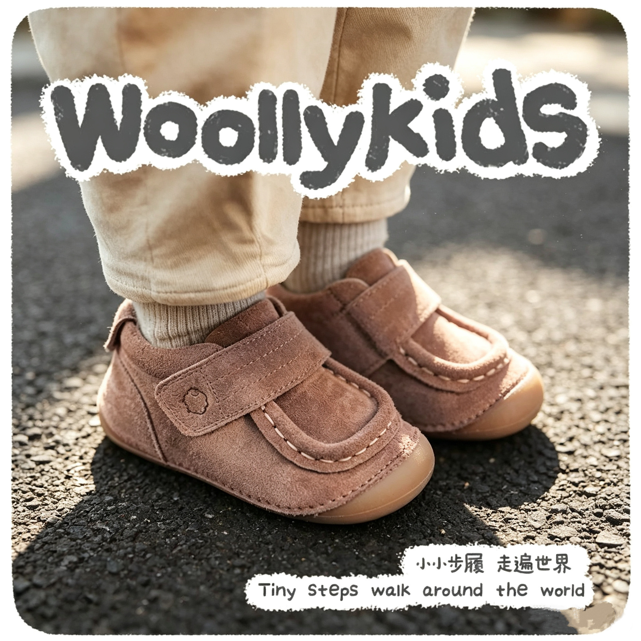 woollykids反绒皮零跟差学步鞋