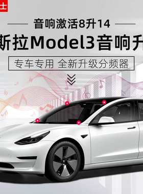 适用22款特斯拉model3专用音响升级激活喇叭线束原装无损配件改装