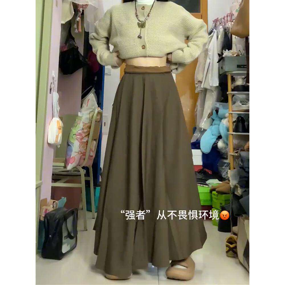 大摆脚踝长裙女新款大尺