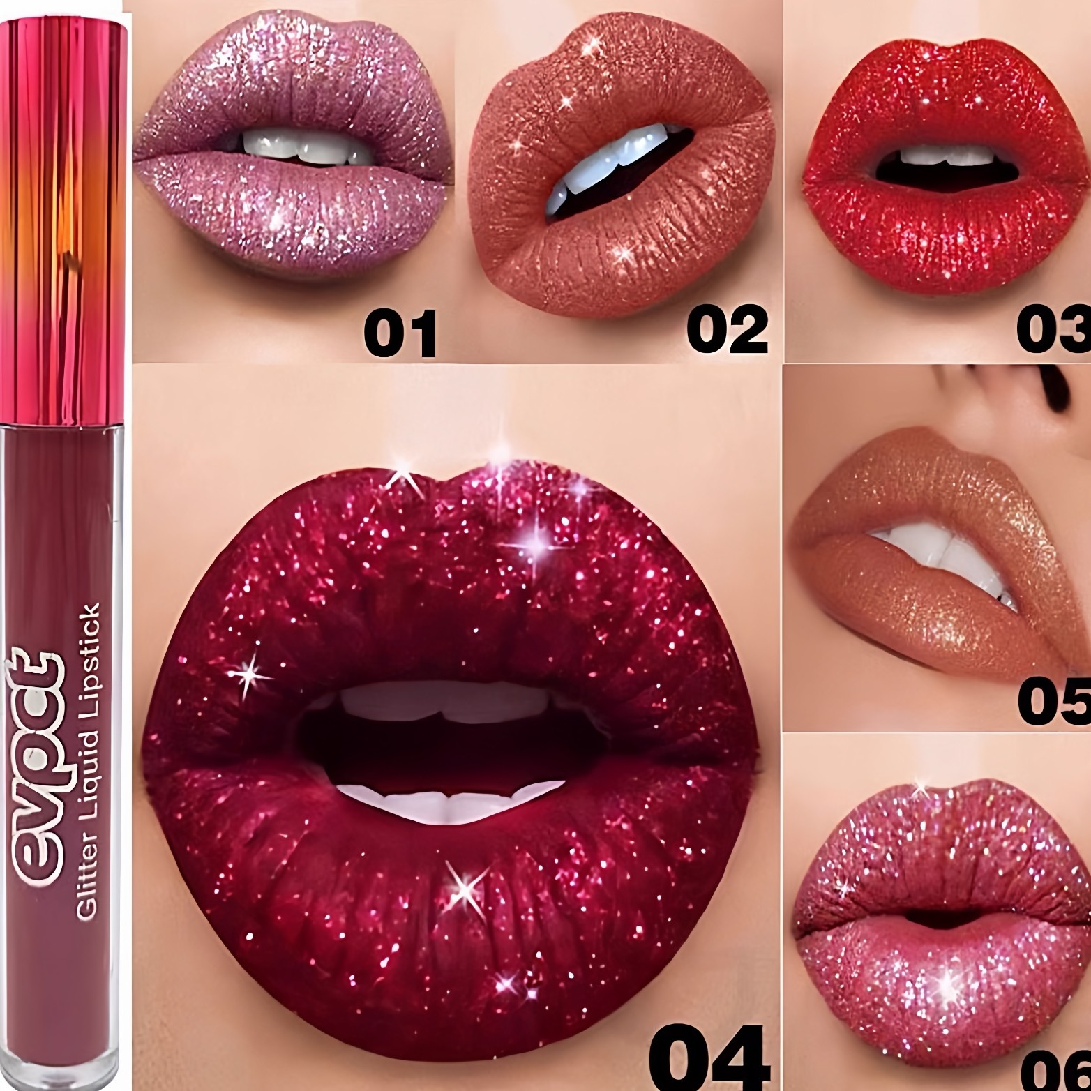 欧美风钻石幻彩唇釉亮闪闪不沾杯哑光金属唇彩口红吃土色新手平价,彩妆/香水/美妆工具,唇膏/口红,淘宝优惠券,粉丝福利购,淘宝优惠卷