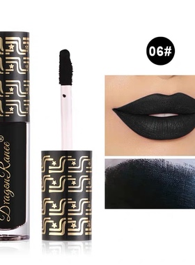 COS 口红纯白色唇釉黑色蓝色紫色黑暗系中毒色吸血鬼动漫唇彩口绿