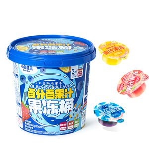 小鹿蓝蓝百分百果汁果冻桶多口味独立包装儿童果冻