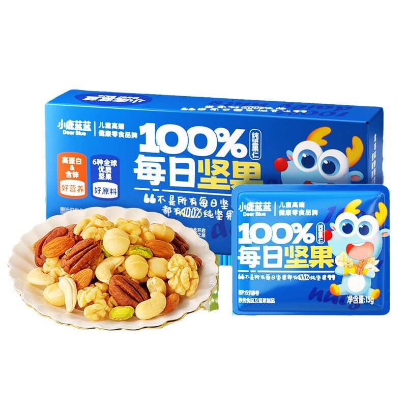 【小鹿蓝蓝_每日坚果】混合果干果仁休闲健康早餐儿童零食品牌