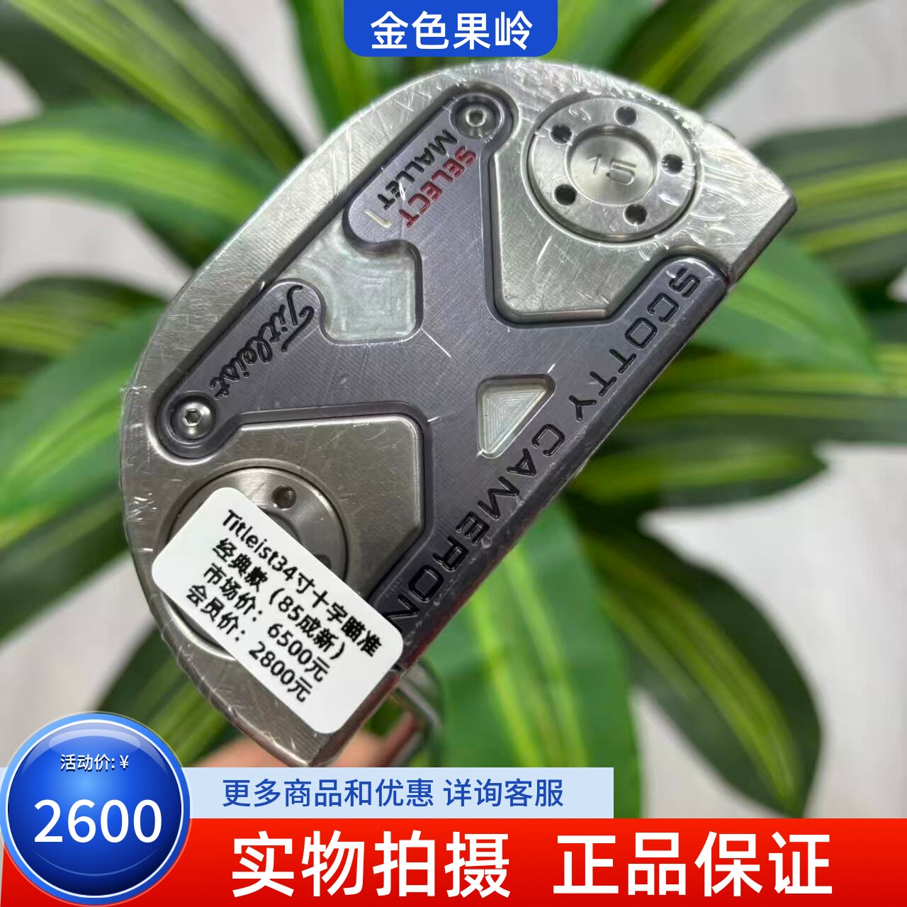 高尔夫球杆 二手Titleist半圆推杆34寸 Select Mallet卡梅隆系列