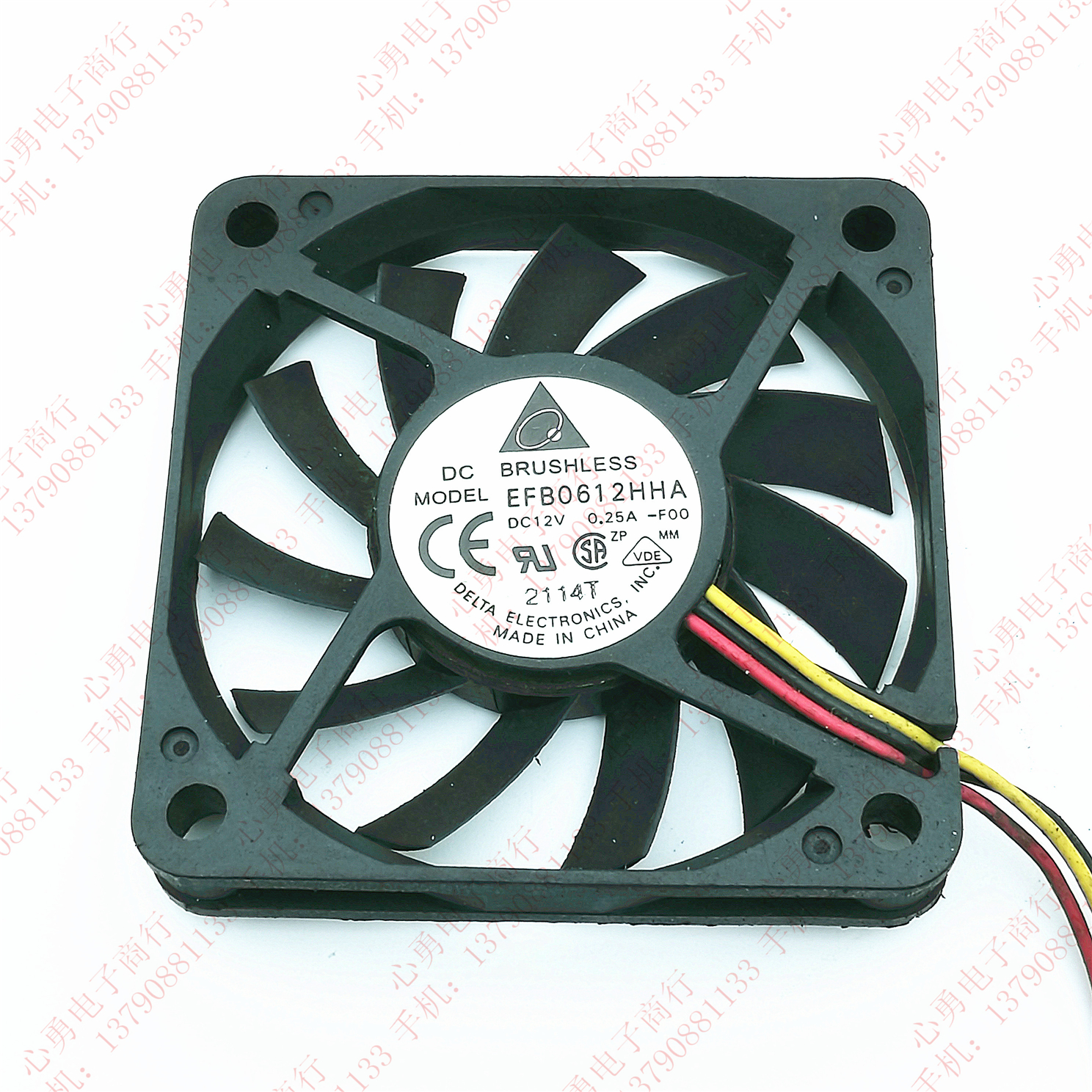 原装 台达 EFB0612HHA 12V 0.25A 6010 6cm 设备 电源 散热风扇