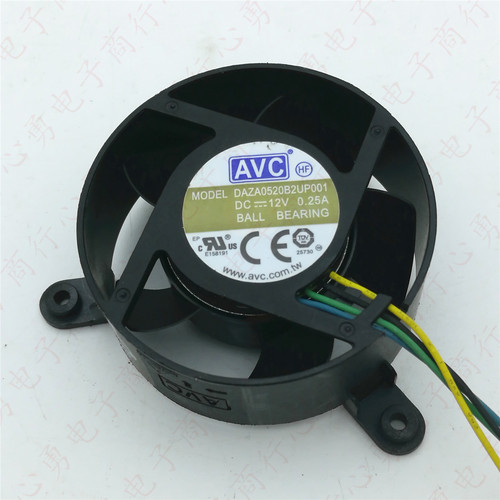 原装 AVC DAZA0520B2UP001 12V 0.25A 5020 圆形 5CM 4线散热风扇