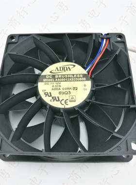 原装 ADDA AS08012XB259B00 12V 0.57A 8025 8CM 4线加压散热风扇