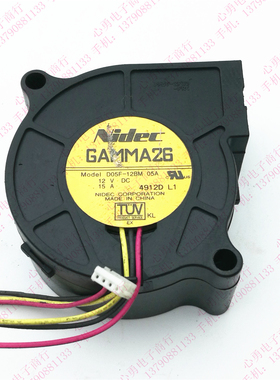 原装 NIDEC GAMMA26 D05F-12BM 05A 5025 12V 0.15A 投影机风扇