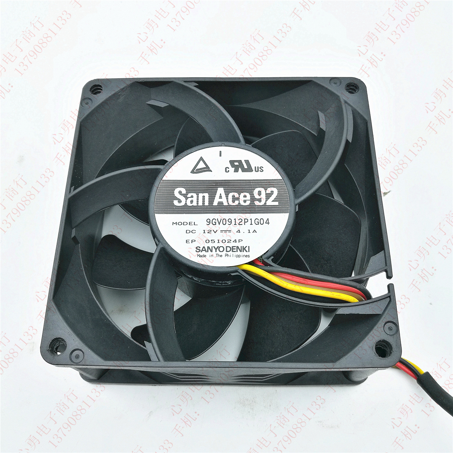 原装 Sanyo 9GV0912P1G04 12V 4.1A 9038 9CM 暴力 增压 散热风扇