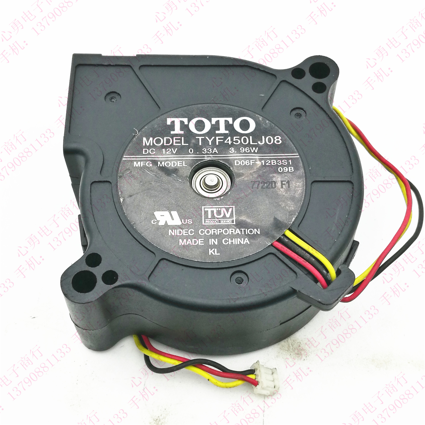 TOTO TYF450LJ08 12V 0.33A 3.96W D06F-12B3S1 6025 投影仪风扇