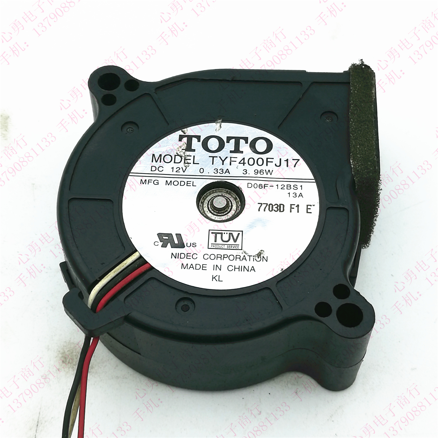 TOTO TYF400FJ17 D06F-12BS1 12V 0.33A 3.96W 6025 投影机 风扇
