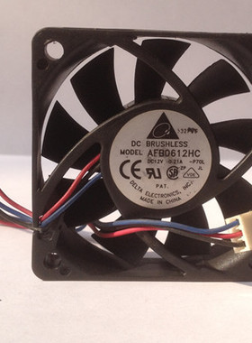 原装正品Delta/台达散热风扇AFB0612HC DC12V 0.21A 6015