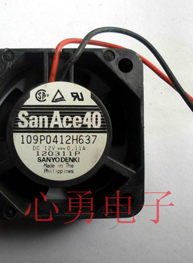 原装Sanyo/三洋散热风扇109P0412H637 DC12V 0.11A 4020