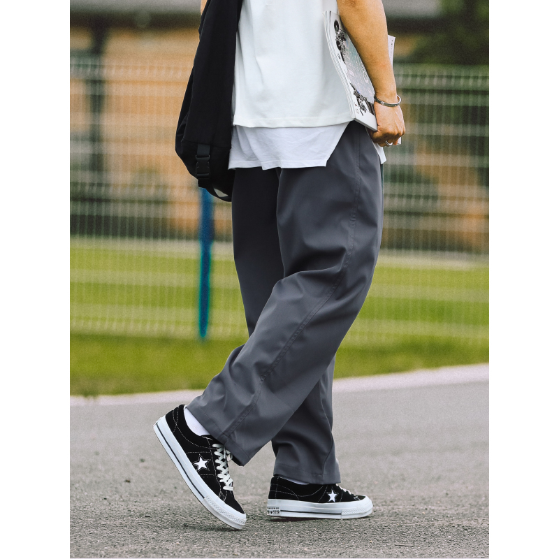 AboutPlanB宽松直筒裤日系复古