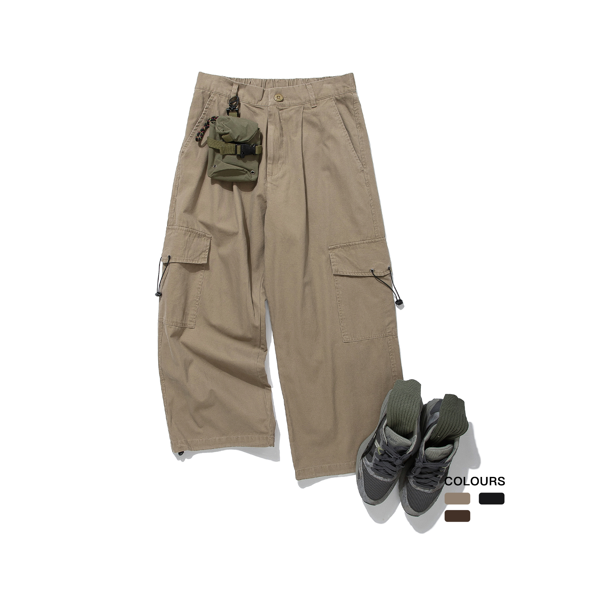 olliesnap日系复古水洗休闲裤