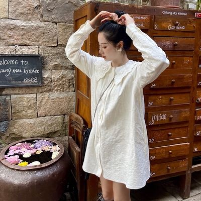 heidy海蒂直筒提花衬衫裙