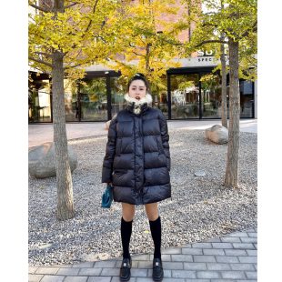 冬中长款 托斯卡纳羊毛领羽绒服女2025新款 北辰星系列 heidy海蒂