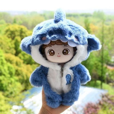 秋冬无属性棉花娃娃连体服鲨鱼衣