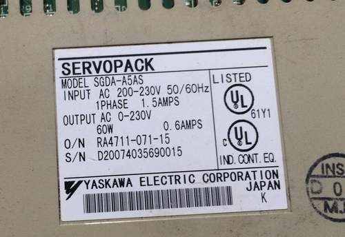 190-SGDA-A5AS 二手安川驱动器