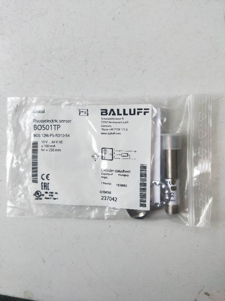 188-全新正品 巴鲁夫 BOS01TP BOS 12M-PS-RD10-S4 实物拍摄 现货