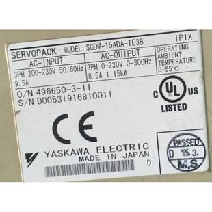 首单优惠 15ADA TE3 二手安川驱动器 SGDM
