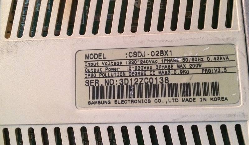 190-CSDJ_02BX1 二手三星驱动器