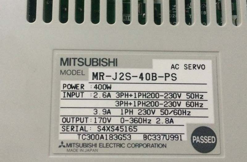190-MR-J2S-40B-PS 二手三菱驱动器