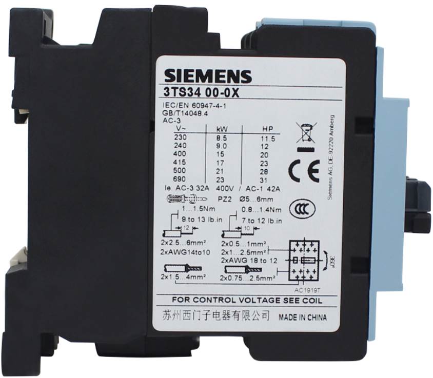 188-全新正品西门子 3TS3400交流接触器 3TS34 00-0XM0 110V220V3