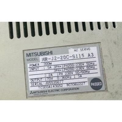 首单优惠-MR-J2-20C-S115 A3 二手三菱驱动器