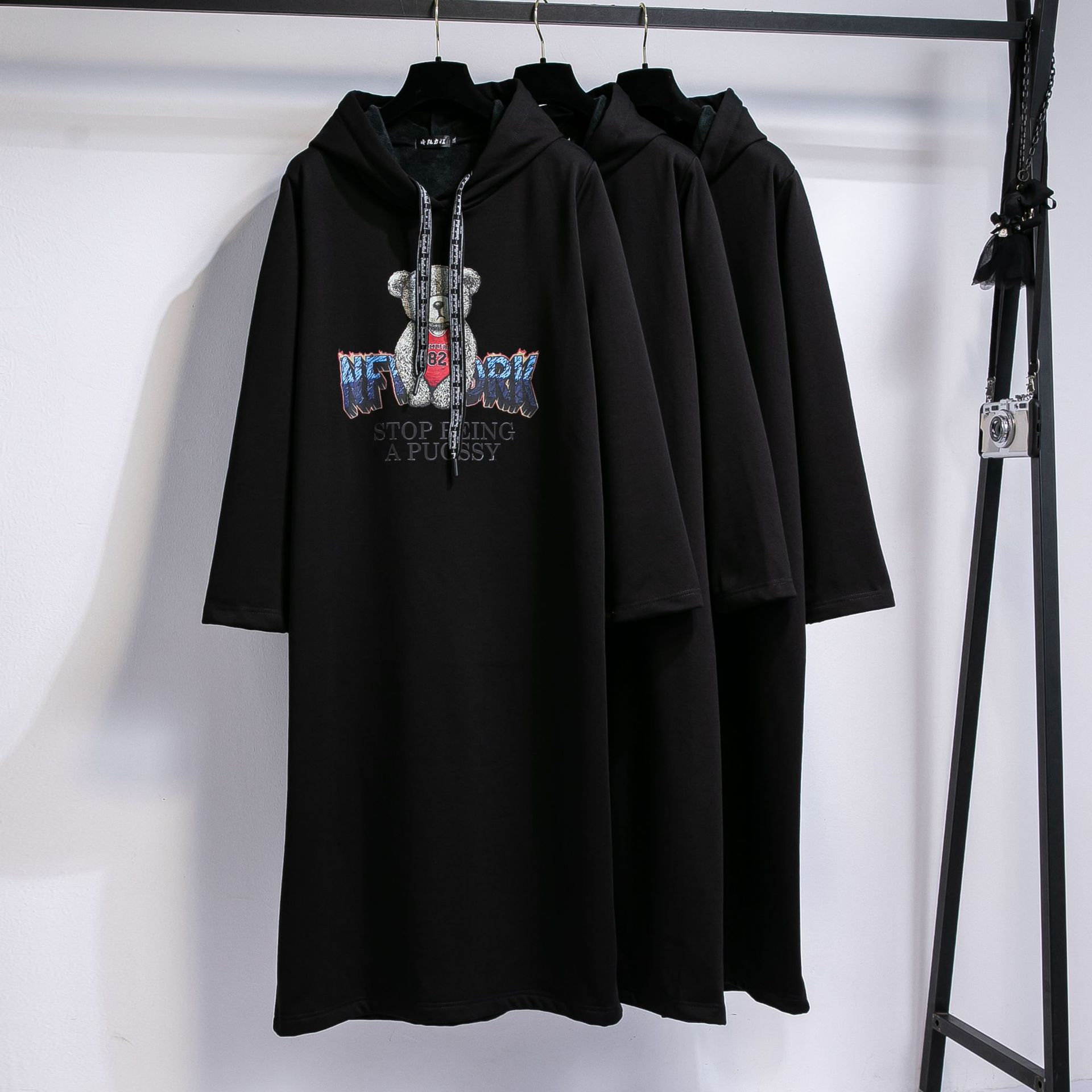 秋冬季加厚卫衣可爱宽松连衣裙