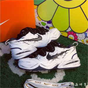 球鞋定制 Nike Air Monarch 龙年毒液泼墨复古经典低帮男女老爹鞋