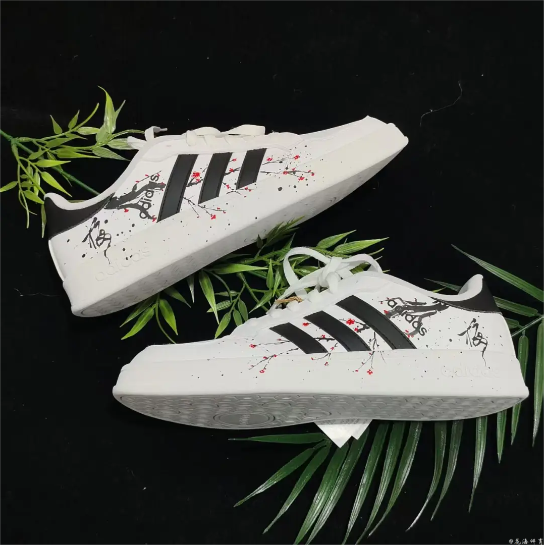 Adidas球鞋定制古风低帮男女板鞋