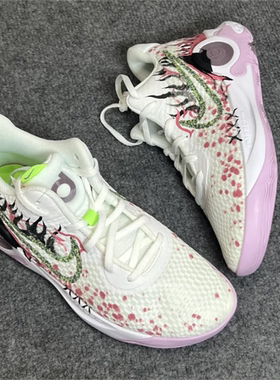 球鞋定制 Nike KD Trey 5 烈火如歌涂鸦粉手绘减震低帮男女篮球鞋