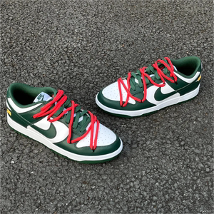 球鞋定制 Nike Dunk Low 小绿警戒高街vibe风解构低帮男女滑板鞋