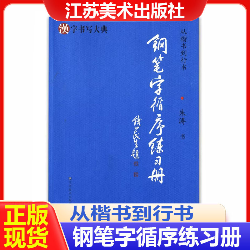 正版现货 钢笔字循序练习册 从楷书到行书 简体字硬笔钢笔书法字帖 汉字书写大典 朱涛/书 江苏美术出版社 钢笔字入门教程